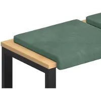 vidaXL Bankkissen 4 stk. Samt Meergrün Tiefe 35 cm