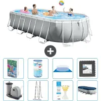Intex Prism Frame Pool Oval - 610x305x122 cm - 7-teilig S563