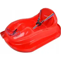Marmat Babyschlitten Mini, rot, 71 x 52 cm, 25 kg Tragfähigkeit, mit 3-Punkt-Gurt