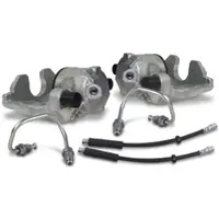 BESTPRICE 2x Bremssattel +Bremsschlauch +Bremsrohre vorne [Hersteller-Nr. 41860431] für Seat, Audi