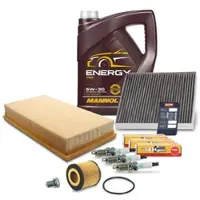 BESTPRICE Inspektionspaket Set C + 5l 5W-30 Motoröl [Hersteller-Nr. 41846853] für VW, Seat, Skoda