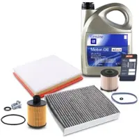 BESTPRICE Inspektionspaket Set B + 5l 0W-20 Motoröl [Hersteller-Nr. 41846203] für Opel, Vauxhall