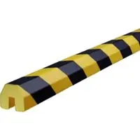 Wolk Direkt Knuffi Schutzprofil Typ BB, Trapez, PB-14011, zum Aufstecken, 1m Länge, schwarz / gelb, 40 x 36mm, Kantenschutz