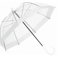 Böttcher-AG Regenschirm Glockenschirm Honeymoon, transparent, manuell, Ø 83 cm, 81,5 cm, Stockschirm