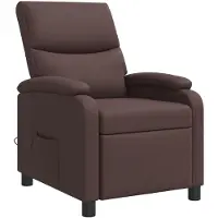 vidaXL Massage Relaxsessel Braun Kunstleder
