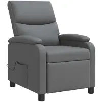 vidaXL Massage Relaxsessel Grau Kunstleder