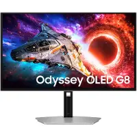 Samsung 27" Odyssey OLED G8 (G80SH) 4K UHD 240Hz Gaming Monitor, 68,6 cm (27"), 3840 x 2160 Pixel, 4K Ultra HD, OLED, 0,03 ms, Silber