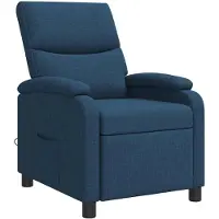 vidaXL Massage Relaxsessel Blau Stoff