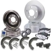 BESTPRICE Komplettset Bremsscheiben+Bremsbeläge Vorne+Hinten [Hersteller-Nr. 10604794] für Seat, VW