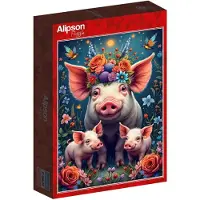 Alipson Puzzle Pig Family auf den 1000 Dplks