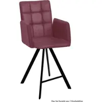 58 aufm Kessel THEKENSTUHL drehbar (2er-Set) Devalyn 52x108x60 Schwarz/Marsala