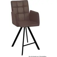 58 aufm Kessel THEKENSTUHL drehbar (8er-Set) Devalyn 52x108x60 Schwarz/Braun