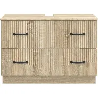 vidaXL Waschbeckenschrank HOORN Sonoma-Eiche 82 x 41 x 56 cm