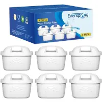 Everspring Wasserfilterkartuschen kompatibel mit Brita Maxtra+, 6 Stück