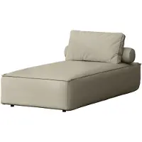 WFL GROUP Gartenliege Outdoor – Chaiselongue Relaxliege in Beige für Terrasse, Balkon & Wintergarten – Freistehende Loungeliege – Pflegeleichter Kunstleder-Bezug - Lorento, EU - Taupe