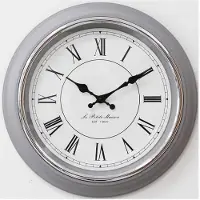 Mebus 12966 Wanduhr Silber One Size / EU Plug 220V Silber One Size