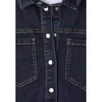 Street One Jeanskleid Brusttaschen Knielanges Denim Sommerkleid mit 3/4-Arm