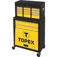 Topex Werkzeugschrank, 2 Schubladen, großer Fachboden, Auszug
