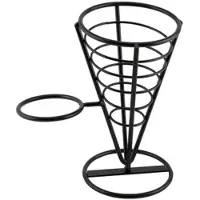 Genware Snackspirale mit Diphalter, schwarz - 21,5cm"