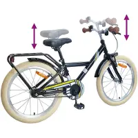 vidaXL Kinderfahrrad 24 Zoll für 8-12 Jahre alt Schwarz