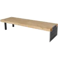 Décoshop26 - Esszimmerbank Umkleidebank im Industriestil aus Massivholz 200 cm Naturfinish 04_0005868 04_0005868