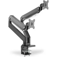 Digitus Assmann Electronic Dual Gas Spring Monitor Tischhalterung 2x 35 Zoll 2x15kg max schwarz