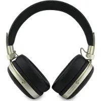 GUESS Over-Ear-Kopfhörer Bluetooth ENC mit metallischer Oberfläche und dreieckigem Logo, schwarz