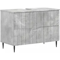 vidaXL Waschbeckenschrank ZWOLLE Betongrau 82 x 41 x 58,5 cm