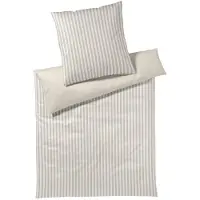 JOOP! Flanell Bettwäsche Soft Lines cream 135x200 cm + 80x80 cm