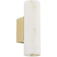 LUCANDE Tavira LED-Wandlampe, alabaster, up/down - , Tavira, dimmbar, Beige, für Wohnzimmer, Modern