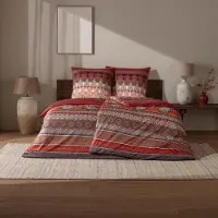Estella Mako Interlock Jersey Bettwäsche Martina orange 155x220 cm + 80x80 cm