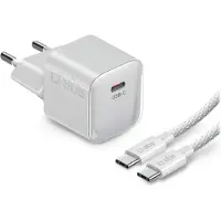 SBS 20W Power Delivery USB-C Ladegerät-Kit mit 1,5 m geflochtenem USB-C-Kabel