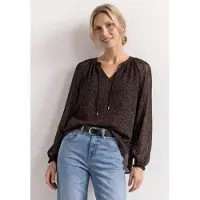 Street One Langarmbluse mit Chiffon-Layer