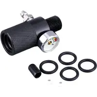 TAUOH Druckprüfer-Luftzylinderadapter, Verlängerter Ventiladapter für Tanks mit M18x1,5-Gewinde