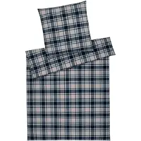 Elegante Soft-Flanell Bettwäsche Manchester 155x220 cm + 80x80 cm natur