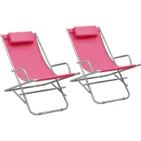 Markenlos Furniture Selec King-Stühle aus Stahl in Rosa, 2 Stück