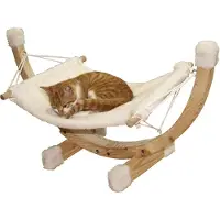 Kerbl 82591, Hammock pet bed, Katze, Braun, Weiß, Rechteckig, Einfarbig, Holz