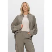 WITHBLACK Damen Blazers Wblanna Stripe Batsleve Jacket - Taupe - Größe M