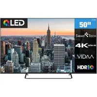 Smart-Tech SMART TECH QLED-Fernseher "50QV02K", Energieeffizienz: E, schwarz, 50 ′′, Fernseher, QLED-Fernseher