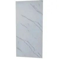 Duschparadies Duschrückwand Duschrückwände 40x210cm Wandverkleidung Premium Aluverbundplatte 3mm Fliesenersatz Weißes Marmormuster