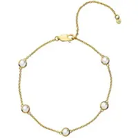 Hot Diamonds - Gold-plated bracelet with topaz and genuine diamond Gemstone DL698