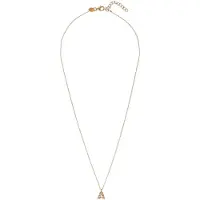 Alisia - Gold-plated necklace with Swarovski pearls "A" AL4258.01.901