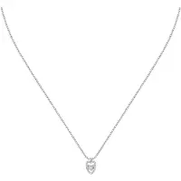 La Petite Story Silver necklace Double heart with zircons Silver LPS10AWV01