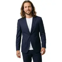 Hackett London für Herren. HM441678 Jacke Lana navy (38/32), Lässig, Party, Wolle, Klassisch, Langarm, Marine
