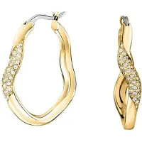 Morellato - Gold-plated wavy earrings with crystals Design SAYP08