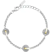 Trussardi - Glittering bicolor steel bracelet T-Round TJAYF10
