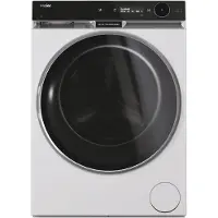 Haier HWD120-BD16397EUS, Frontlader, Freistehend, Weiß, Links, Schwarz, Schwarz