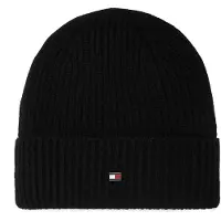 Tommy Hilfiger Strickmütze "FLAG CASHMERE BEANIE" One size mit Markenlogo