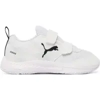 Puma Kinder Hallenschuh Varion 3V Jr 109098-02 weiß schwarz , Schuhgröße:35 EU