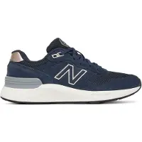 New Balance für Damen. W880V7_CA Fresh Foam X Walking 880 v7 Laufschuhe aus Leder, marineblau (37), Schwarz, Wohnung, Nobuck, Schnürsenkel,